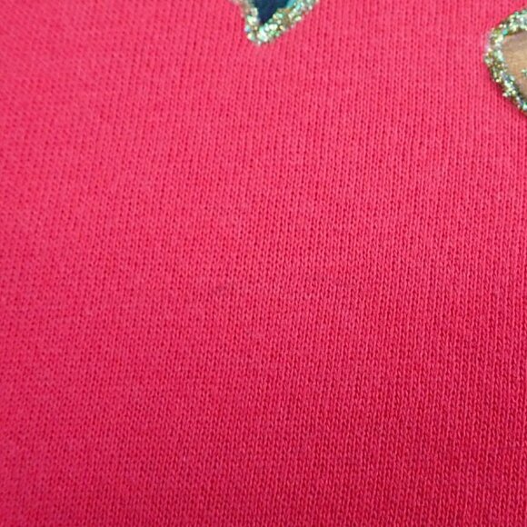 Vintage Hanes Her Way Christmas Floral Crewneck Red Sweatshirt, Women's M - Picture 5 of 8